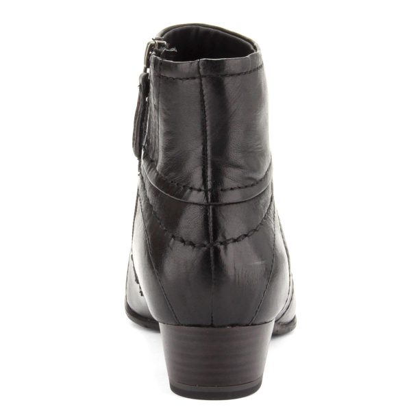Kényelmes, 3,5 cm magas ANTiShokk sarokkal készült fekete Tamaris bokacipő puha memóriahabos talpbéléssel. Márka: Tamaris Szín: BLACK Modellszám: 1-25301-25 001