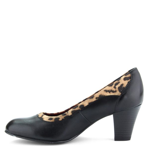 6,5 cm magas sarokkal készült Jana női cipő G szélességű talppal, bőrből.