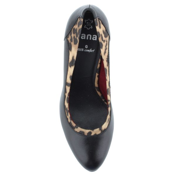 6,5 cm magas sarokkal készült Jana női cipő G szélességű talppal, bőrből.