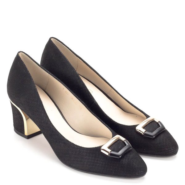 Fekete Anis alkalmi cipő fém dísszel - Alkalmi cipők - Anis cipők
