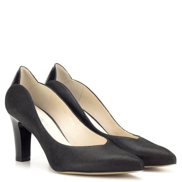 Fekete Anis magassarkú bőr cipő - Női alkalmi cipők - Anis cipők - Anis 4593 BLACK JADE