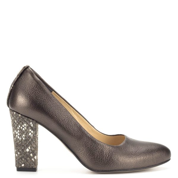 Korda bőr magassarkú bronz színben - Őszi cipő - Magassarkú cipő