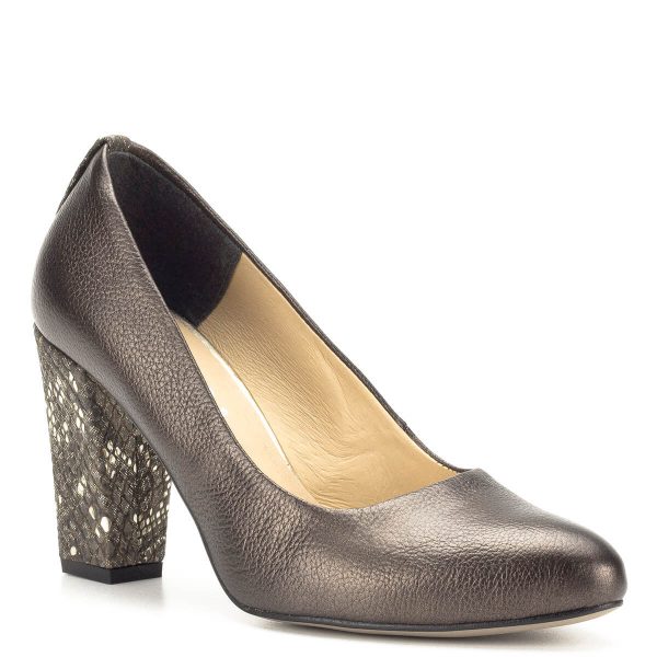 Korda bőr magassarkú bronz színben - Őszi cipő - Magassarkú cipő