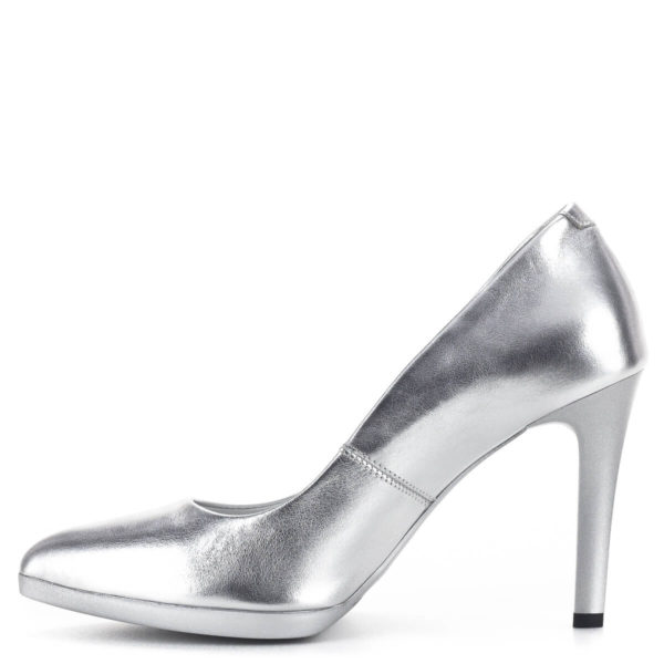 Carla Ricci platformos női magassarkú cipő ezüst színben 4