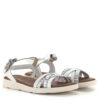 Oh My Sandals női szandál lapos talppal. Vékony pántos bőr szandál fehér-ezüst színben, puha talpbéléssel. Az Oh My Sandals szandálok kényelmes, puha talpbéléssel, Spanyolországban készülnek. Anyaguk kívül belül valódi bőr.