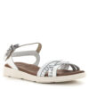 Oh My Sandals női szandál lapos talppal. Vékony pántos bőr szandál fehér-ezüst színben, puha talpbéléssel. Az Oh My Sandals szandálok kényelmes, puha talpbéléssel, Spanyolországban készülnek. Anyaguk kívül belül valódi bőr.