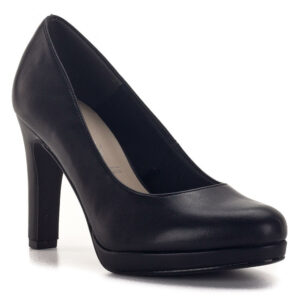 Tamaris platformos fekete magassarkú női cipő, mely a stílus és kényelem tökéletes ötvözete