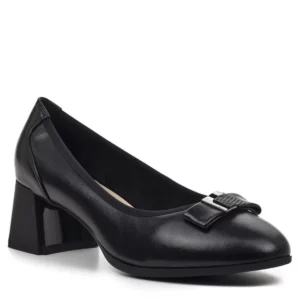 Filippo női bőr magassarkú fekete színben, 5,5 cm magasságú sarokkal. Stabil sarkú, elegáns női cipő. Filippo DP6178 24 BK