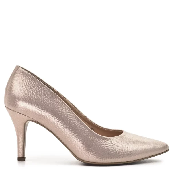 Baldaccini női bőr magassarkú cipő 7,5 cm-es sarokkal. Elegáns cipő, metálosan csillogó bőrből.