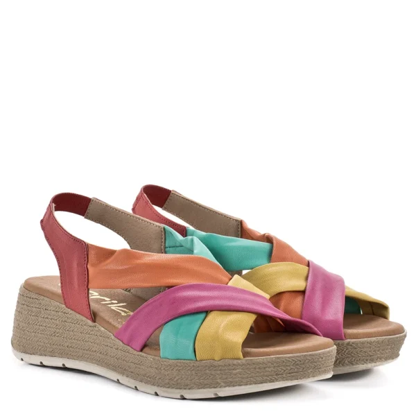 Marila színes spanyol bőr szandál - Marila 2302 CARMEN 61 AIRES MULTICOLOR 25