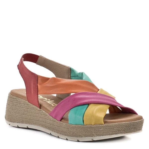 Marila színes spanyol bőr szandál - Marila 2302 CARMEN 61 AIRES MULTICOLOR 25