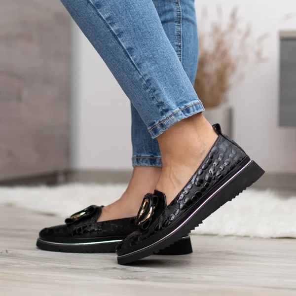 Evromoda női bőr cipő - Evromoda 100 1066Z 01-41 T BLACK