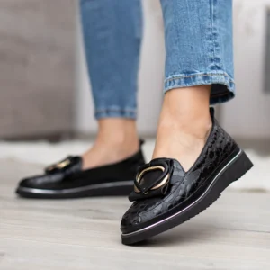 Evromoda női bőr cipő - Evromoda 100 1066Z 01-41 T BLACK