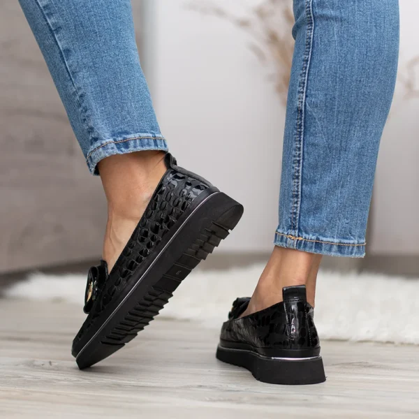 Evromoda női bőr cipő - Evromoda 100 1066Z 01-41 T BLACK