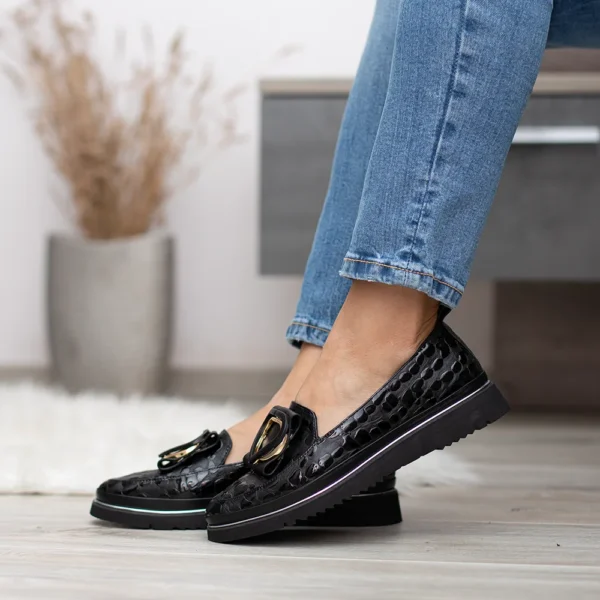 Evromoda női bőr cipő - Evromoda 100 1066Z 01-41 T BLACK