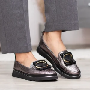 Evromoda női bőr cipő - Evromoda 100 1066Z 01-294 T PEWTER