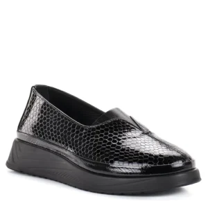Evromoda fekete lakk belebújós női bőr cipő - Evromoda 794-602 06-07 T BLACK