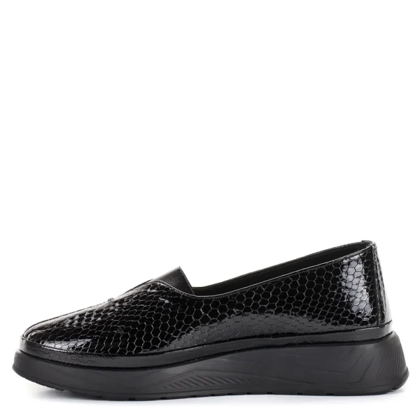 Evromoda fekete lakk belebújós női bőr cipő - Evromoda 794-602 06-07 T BLACK