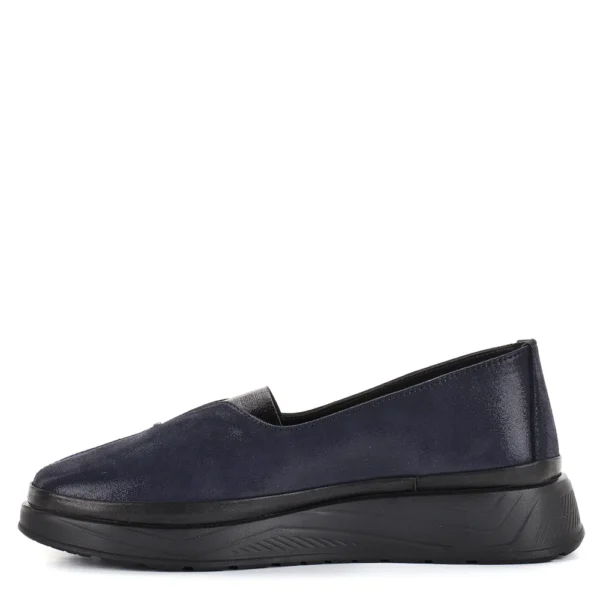 Evromoda kék belebújós női bőr cipő - Evromoda 794-602 01-25 T BLUE