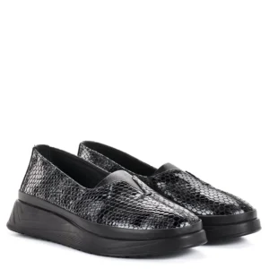 Evromoda lakk belebújós női bőr cipő - Evromoda 794-602 06-12 T GREY