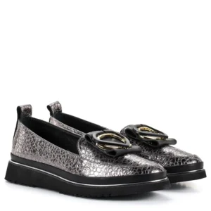 Evromoda női bőr cipő - Evromoda 100 1066Z 01-294 T PEWTER