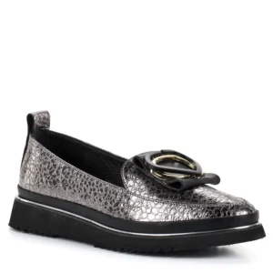 Evromoda női bőr cipő - Evromoda 100 1066Z 01-294 T PEWTER