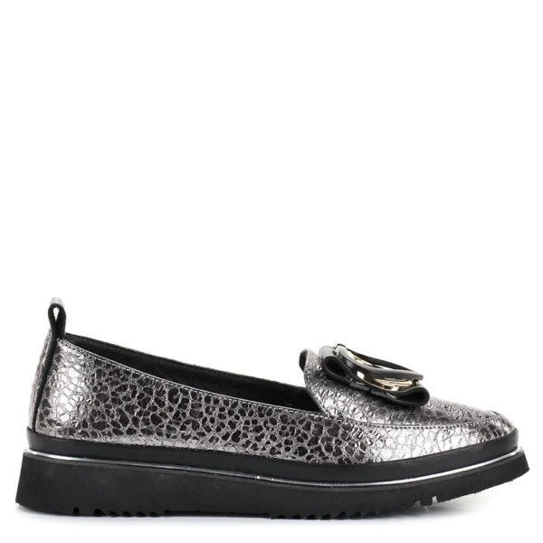 Evromoda női bőr cipő - Evromoda 100 1066Z 01-294 T PEWTER