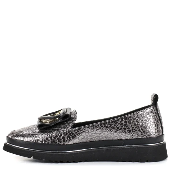 Evromoda női bőr cipő - Evromoda 100 1066Z 01-294 T PEWTER