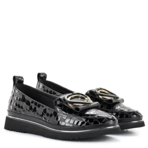 Evromoda női bőr cipő - Evromoda 100 1066Z 01-41 T BLACK