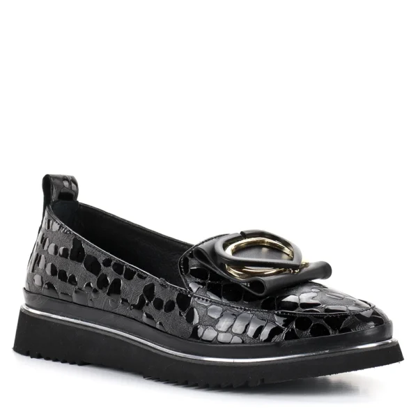 Evromoda női bőr cipő - Evromoda 100 1066Z 01-41 T BLACK