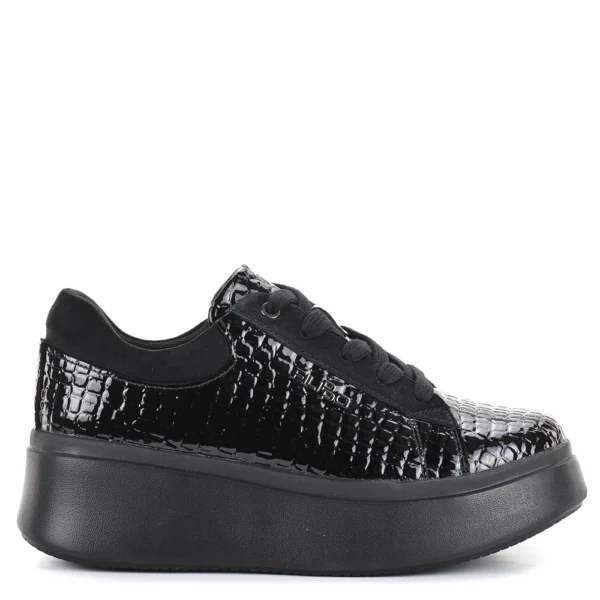 Filippo lakk bőr fűzős női cipő - Filippo DP7412/25 BK CR
