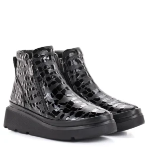 Evromoda női bőr bokacsizma fekete színben - Evromoda 773-1925-070 T BLACK