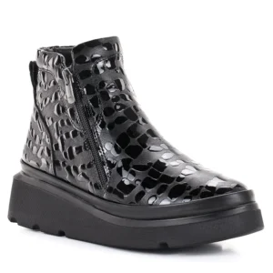 Evromoda női bőr bokacsizma fekete színben - Evromoda 773-1925-070 T BLACK