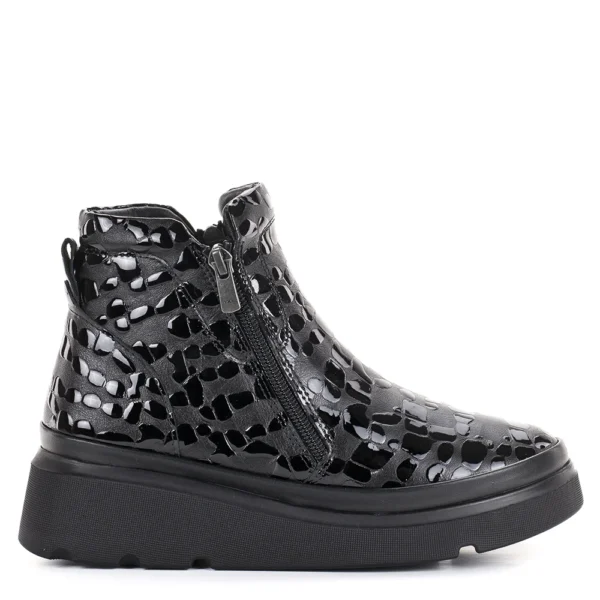 Evromoda női bőr bokacsizma fekete színben - Evromoda 773-1925-070 T BLACK