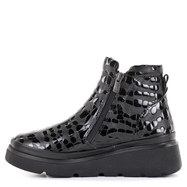 Evromoda női bőr bokacsizma fekete színben - Evromoda 773-1925-070 T BLACK