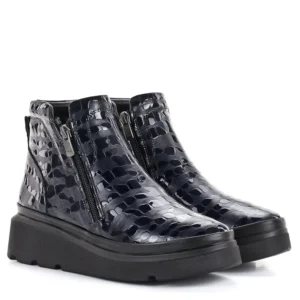 Evromoda női bőr bokacsizma kék színben - Evromoda 773-1925-071 T BLUE