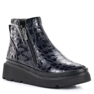 Evromoda női bőr bokacsizma kék színben - Evromoda 773-1925-071 T BLUE