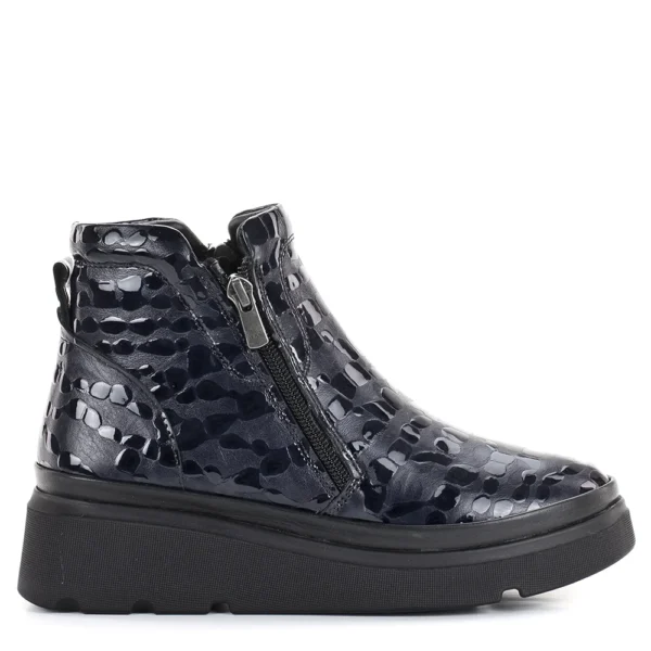 Evromoda női bőr bokacsizma kék színben - Evromoda 773-1925-071 T BLUE