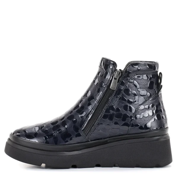 Evromoda női bőr bokacsizma kék színben - Evromoda 773-1925-071 T BLUE