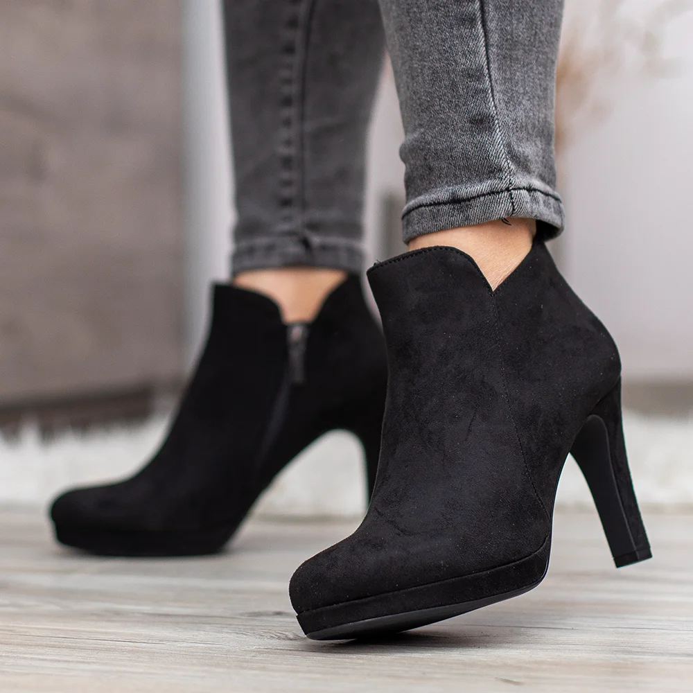 Tamaris magas sarkú női platformos bokacsizma - Tamaris 1-25316-41 001