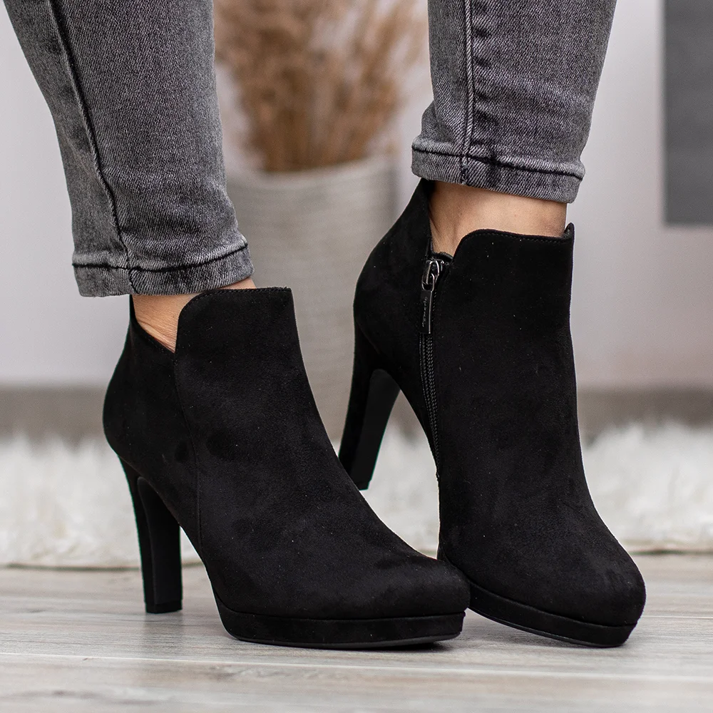 Tamaris magas sarkú női platformos bokacsizma - Tamaris 1-25316-41 001