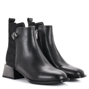 Filippo elegáns bőr bokacsizma kis sarokkal - Filippo DBT7360/25 BK