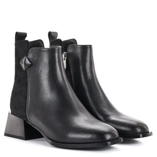 Filippo elegáns bőr bokacsizma kis sarokkal - Filippo DBT7360/25 BK