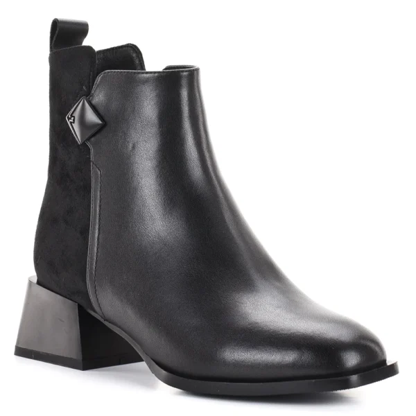 Filippo elegáns bőr bokacsizma kis sarokkal - Filippo DBT7360/25 BK