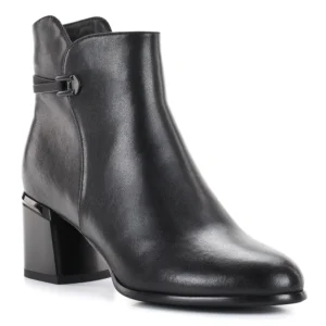 Filippo közepes sarkú elegáns bőr bokacsizma - Filippo DBT7377/25 BK