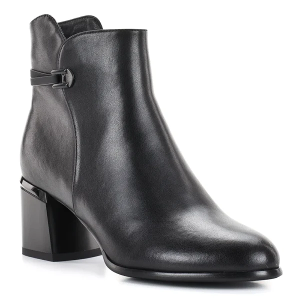 Filippo közepes sarkú elegáns bőr bokacsizma - Filippo DBT7377/25 BK