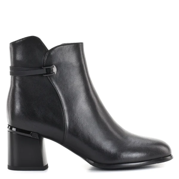 Filippo közepes sarkú elegáns bőr bokacsizma - Filippo DBT7377/25 BK