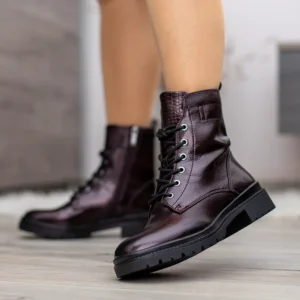 Tamaris bordó lakk női bakancs - Tamaris 1-25236-43 568