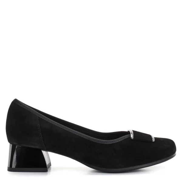 Pulso fekete velúr bőr elegáns női cipő - Pulso AF-1597 BLACK WELUR