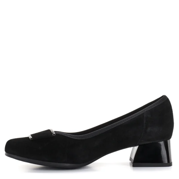 Pulso fekete velúr bőr elegáns női cipő - Pulso AF-1597 BLACK WELUR